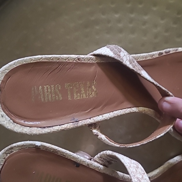 Paris Texas Python-Embossed Leather Mule, Sz US 10/40 - Picture 6 of 10